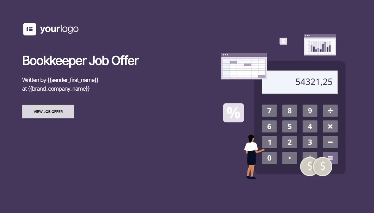 Bookkeeper Job Offer Template