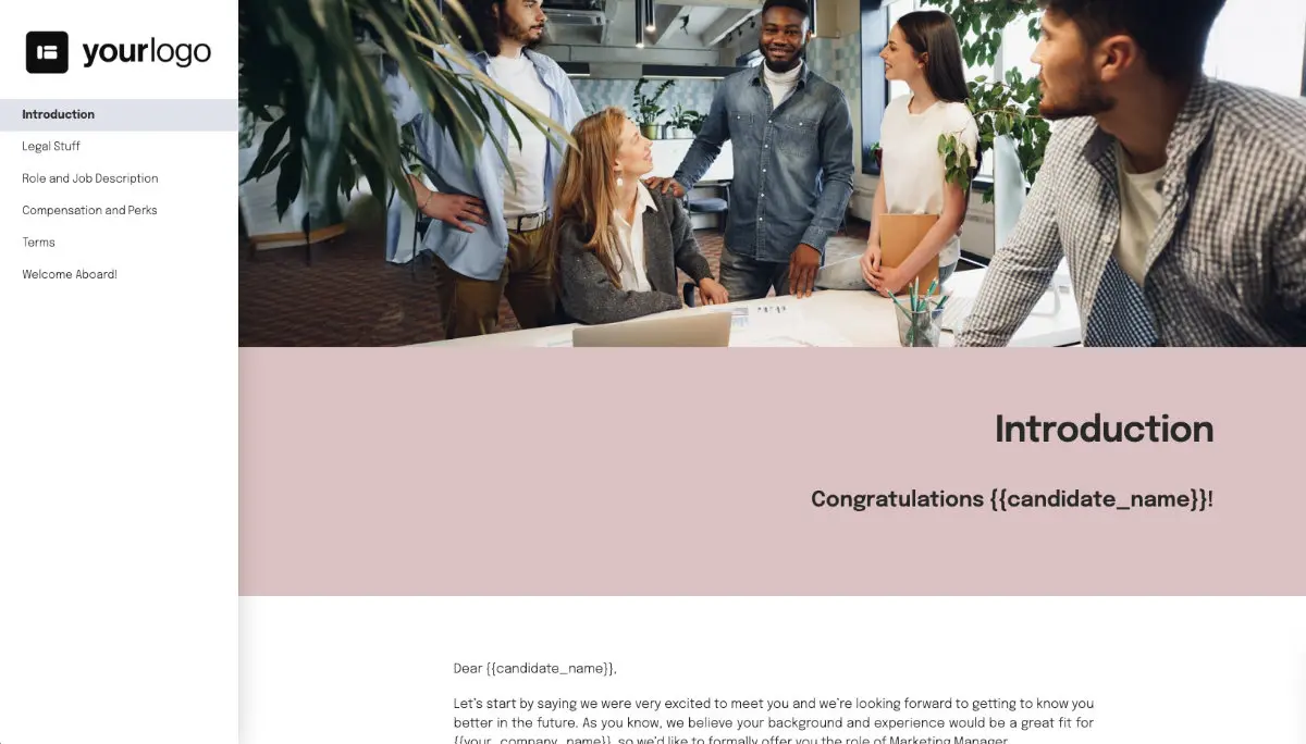 Marketing Manager Job Offer Template - Pre-Written Introduction