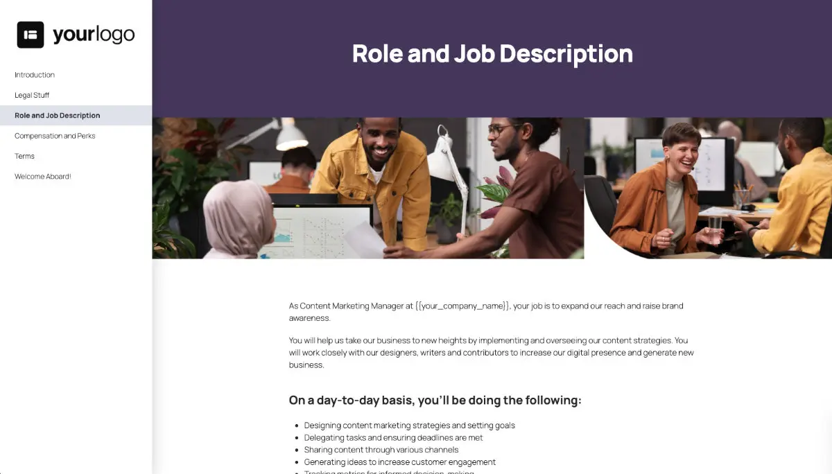 Content Marketing Manager Job Offer Template Slide 4