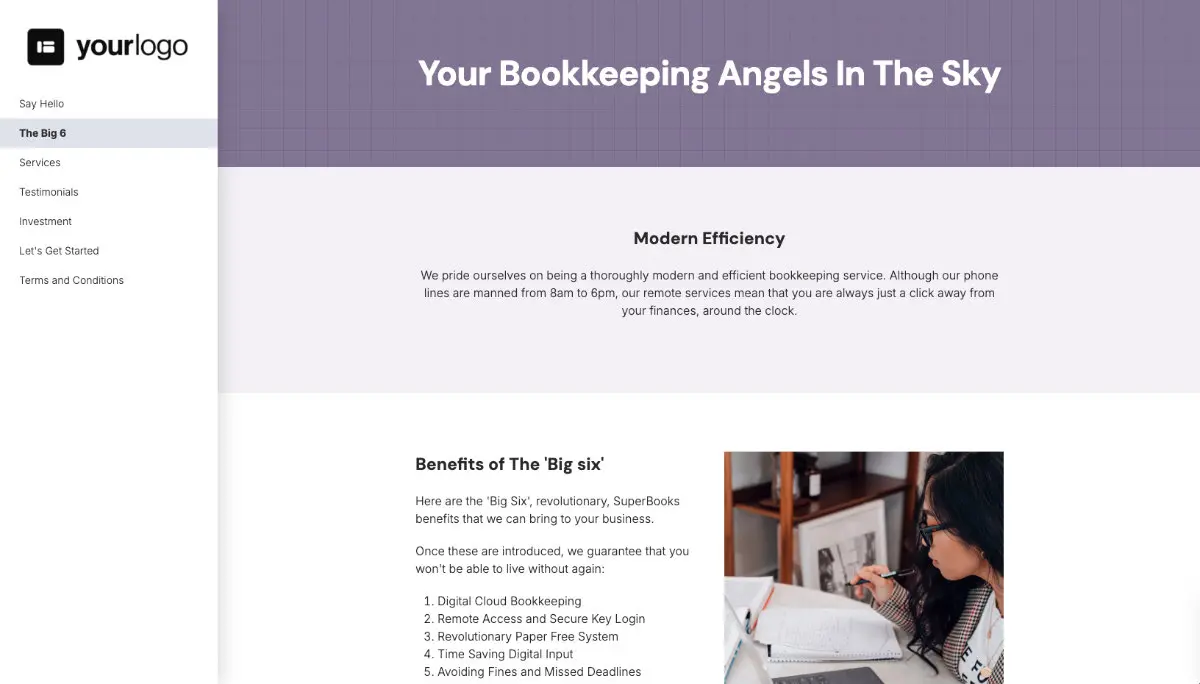 Bookkeeping Proposal Template - Process and timescales