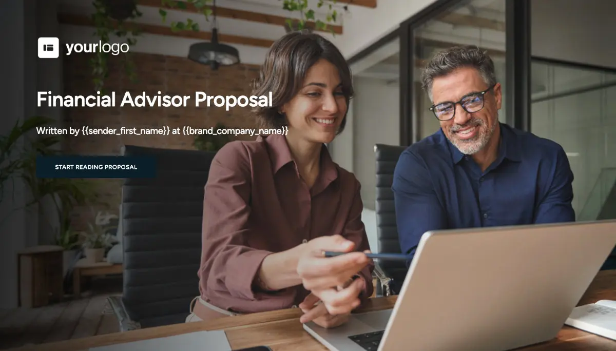 Financial Planning Proposal Template - Visually stunning cover