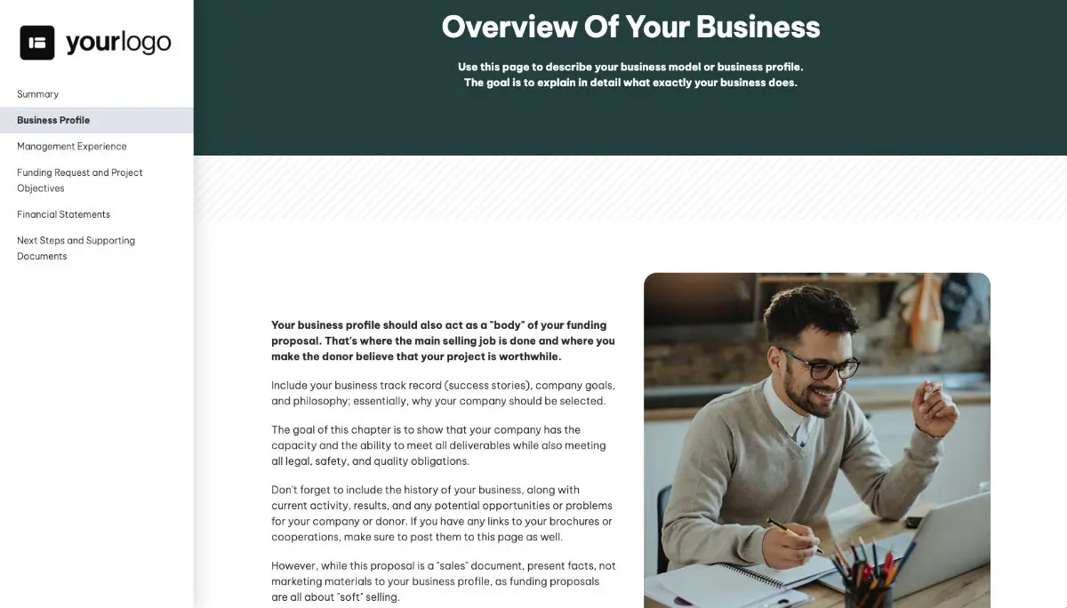 Funding Proposal Template Slide 3