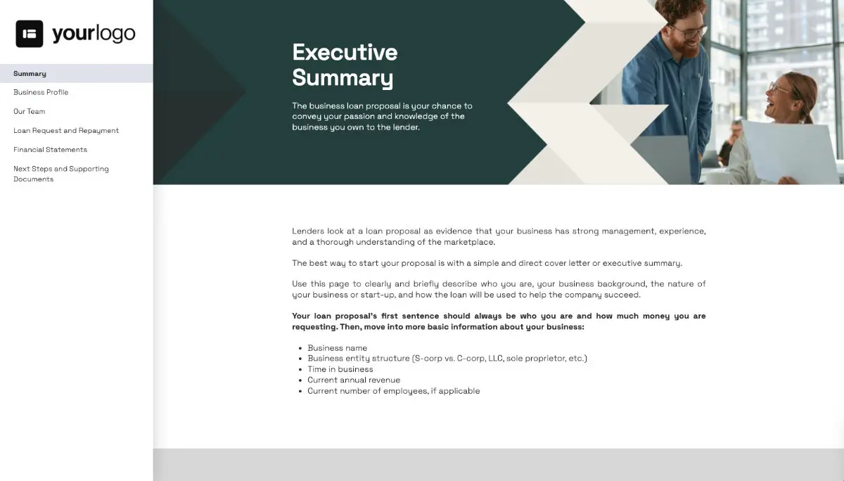 Business Loan Proposal Template Slide 2