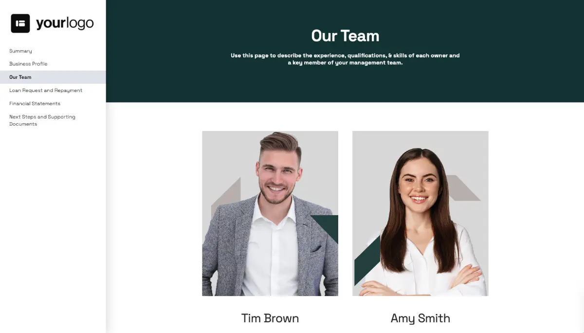 Business Loan Proposal Template - Management experience