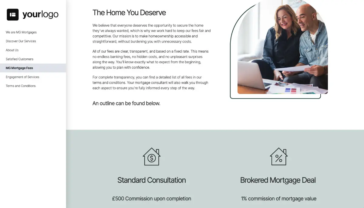 Mortgage Broker Proposal Template - Pricing