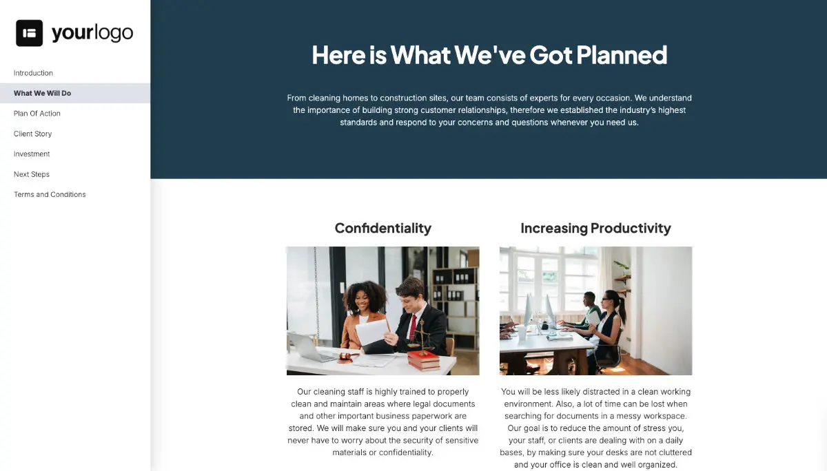 Commercial Cleaning Proposal Template Slide 3