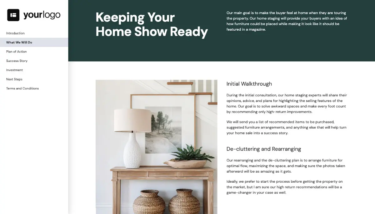 Home Staging Proposal Template Slide 3