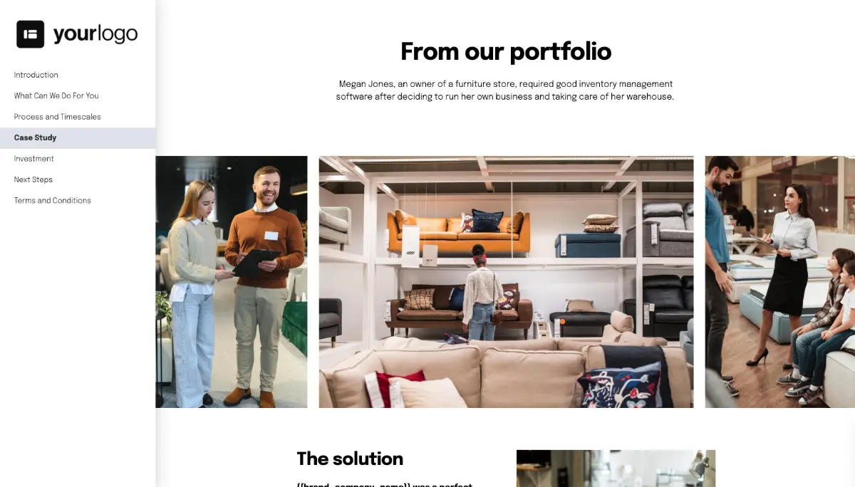 Inventory Proposal Template - Case study example