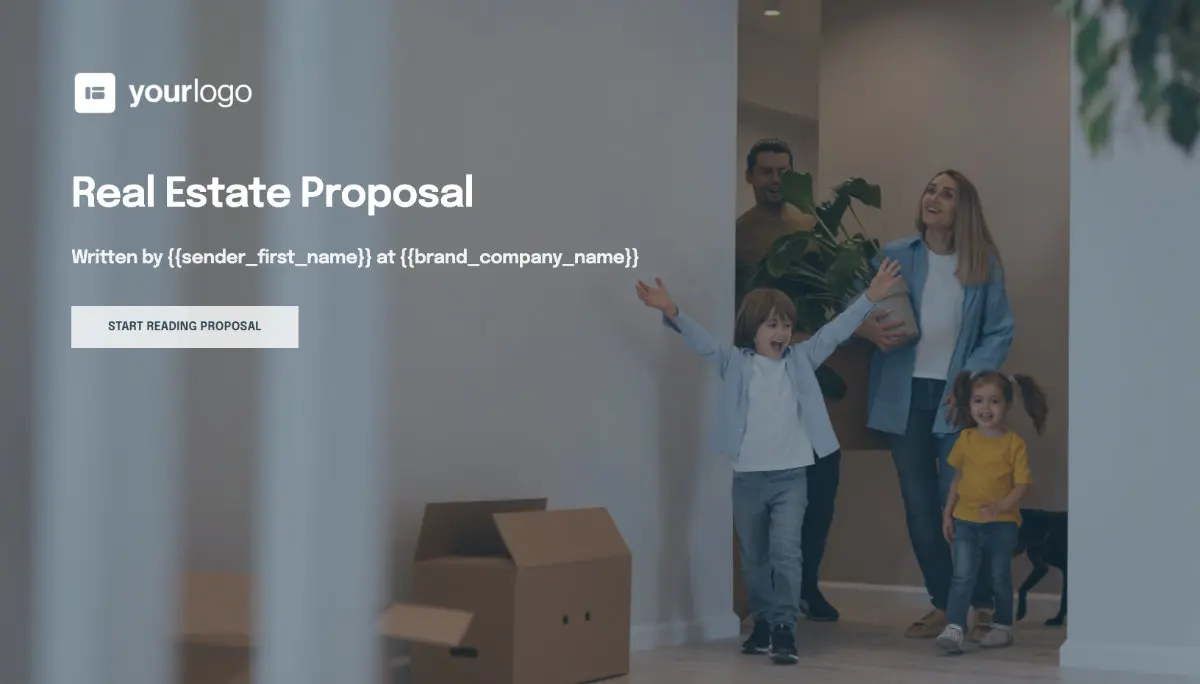 Real Estate Proposal Template - Visually stunning cover
