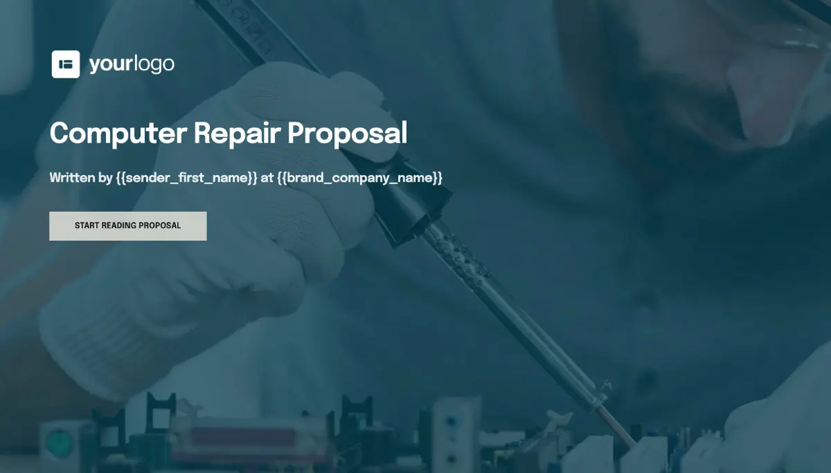 Computer Repair Proposal Template