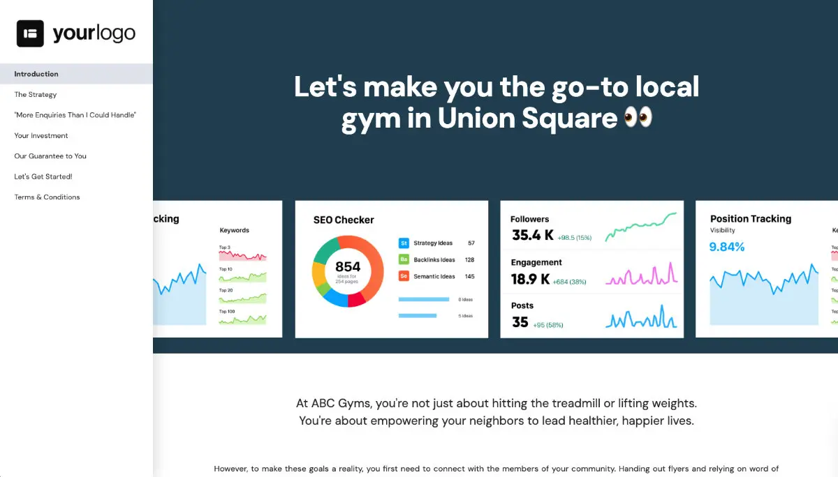 Local SEO Proposal Template - A persuasive introduction