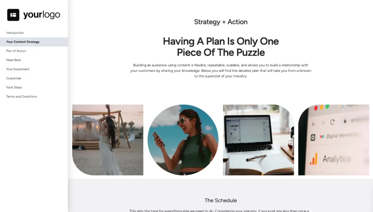 Content Marketing Proposal Template Slide 3