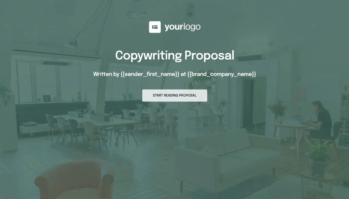 Copywriting Proposal Template - Visually stunning cover
