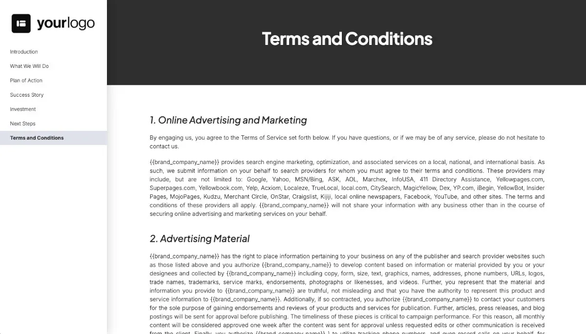 Cross Promotion Proposal Template - Pre-written contract