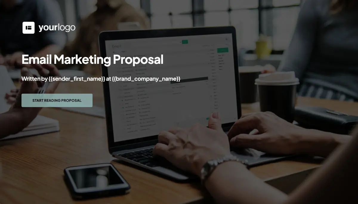 Email Marketing Proposal Template - Visually stunning cover