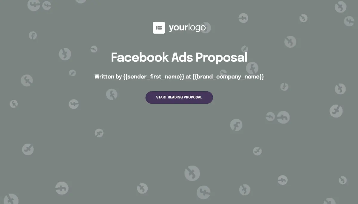 Facebook Ads Proposal Template