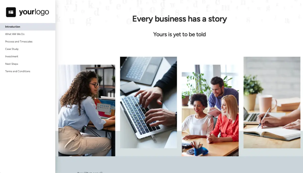 Freelance Writing Proposal Template - Pre-written introduction section