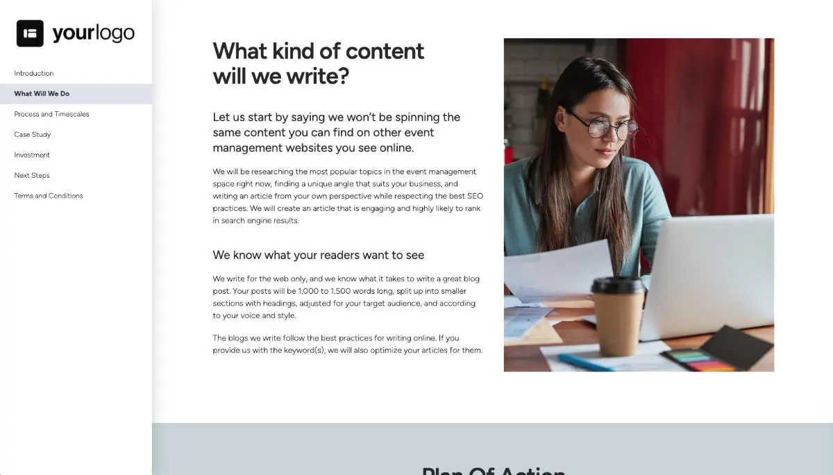 Freelance Writing Proposal Template Slide 3