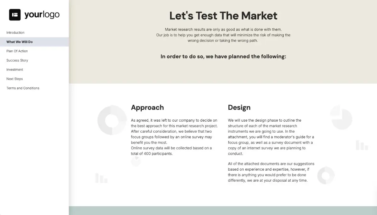 Market Research Proposal Template Slide 3