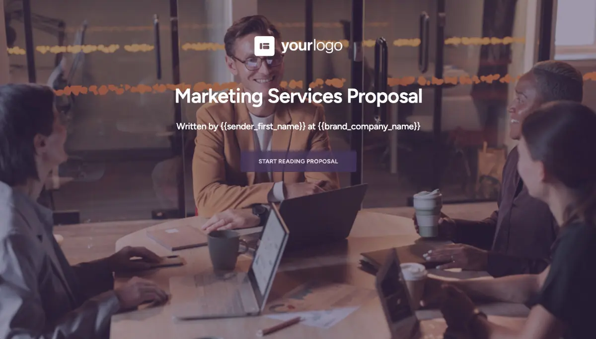 Marketing Services Proposal Template - Visually stunning cover