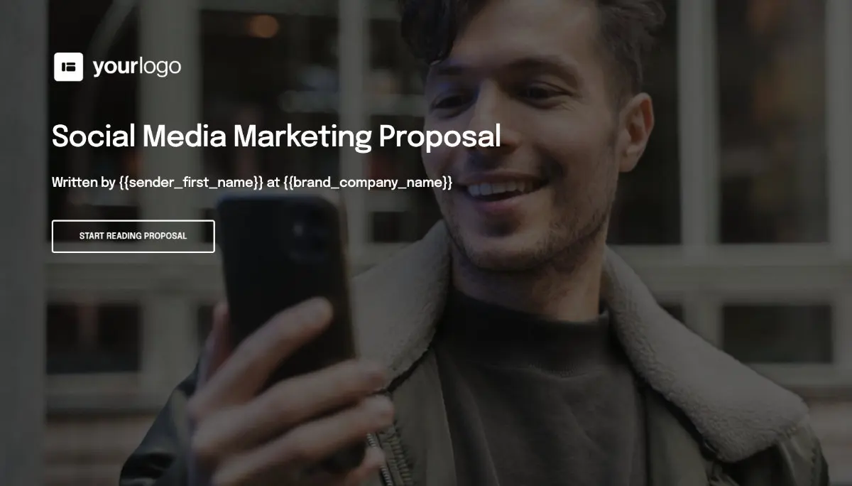 Social Media Marketing Proposal Template - Visually stunning cover