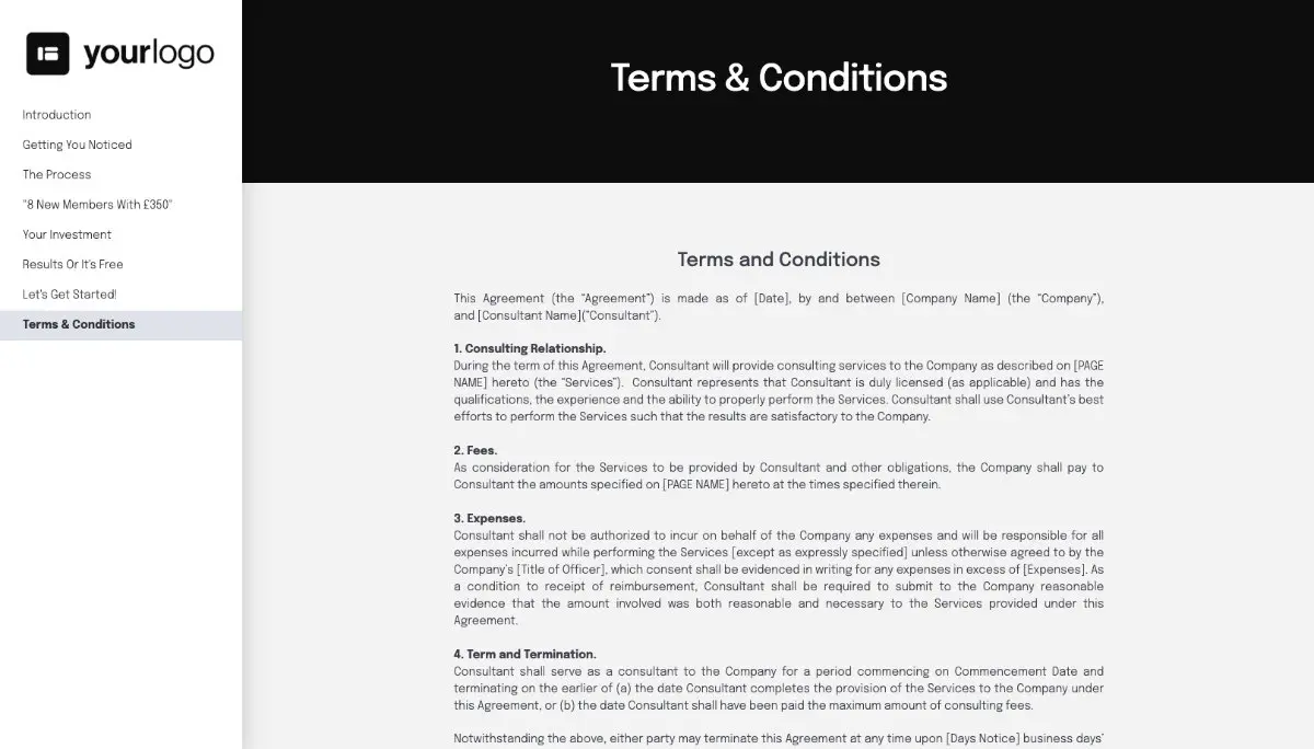 Social Media Marketing Proposal Template - Pre-written contract