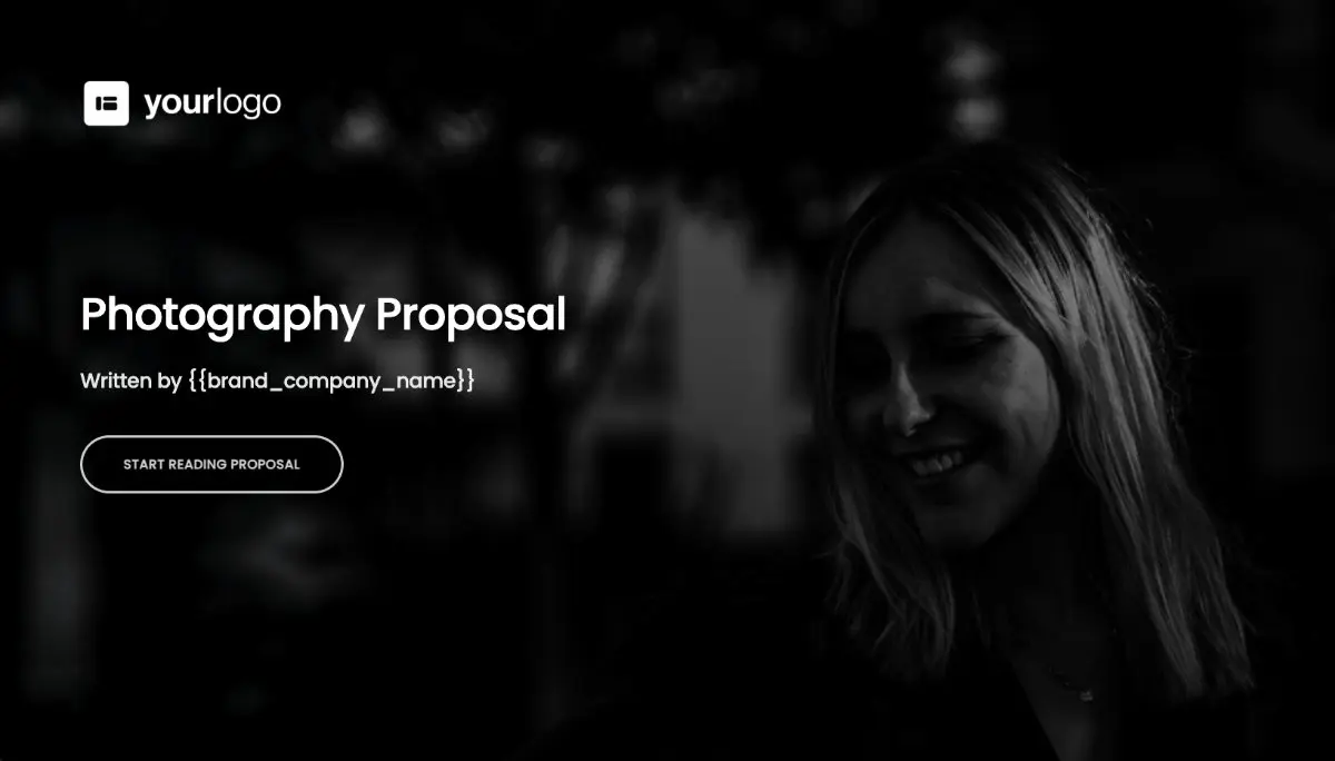 Photography Proposal Template - Visually stunning cover