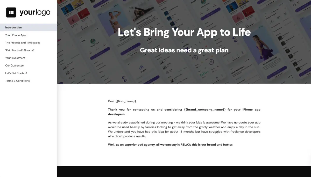 iPhone Mobile App Development Proposal Template Slide 2