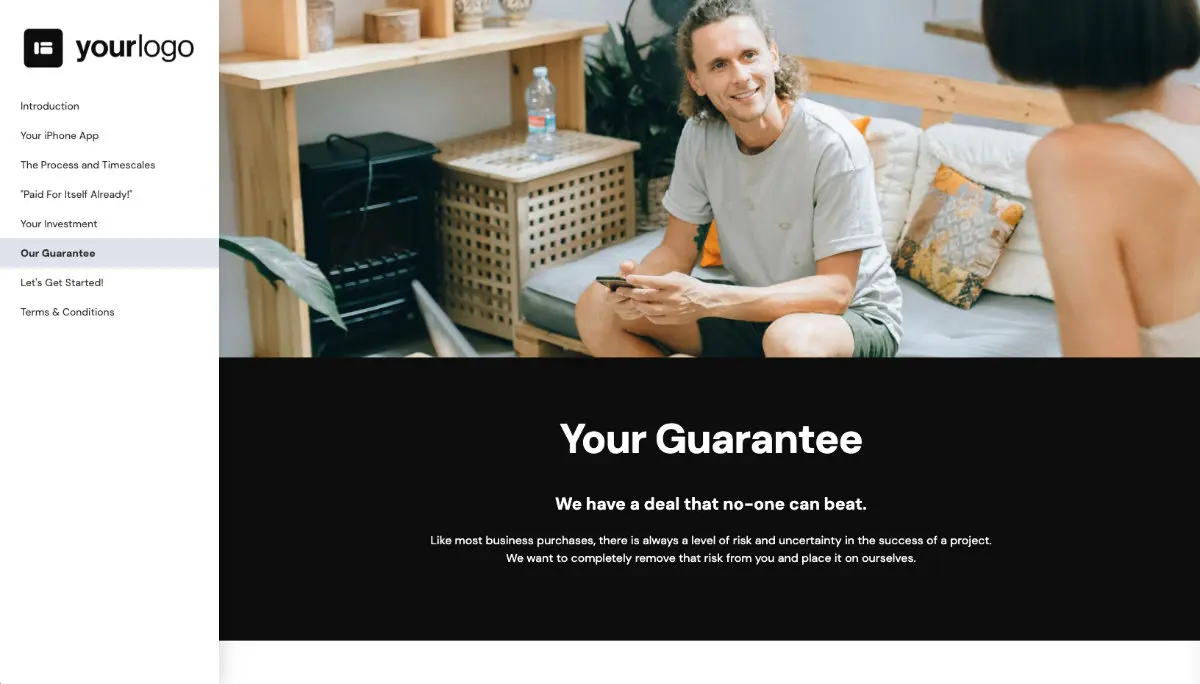 iPhone Mobile App Development Proposal Template - Pre-written contract