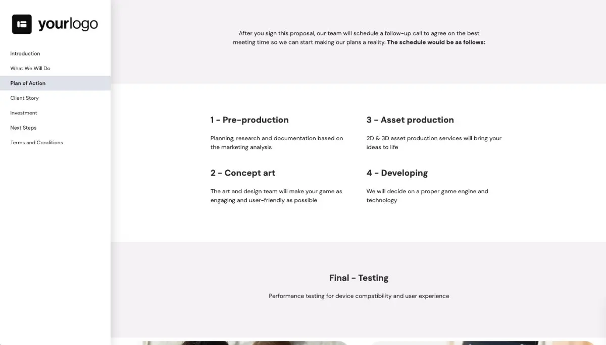 Mobile Game Development Proposal Template Slide 4