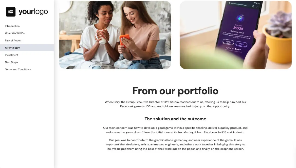 Mobile Game Development Proposal Template Slide 5