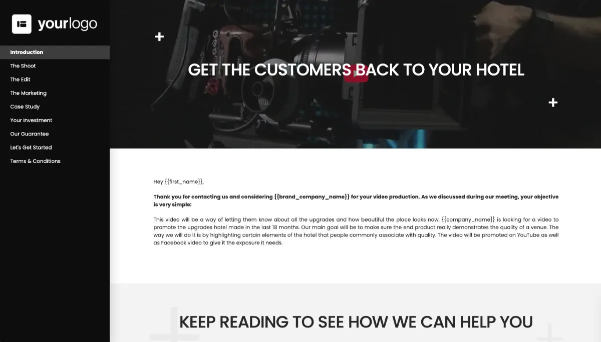 Video Production Proposal Template Slide 2