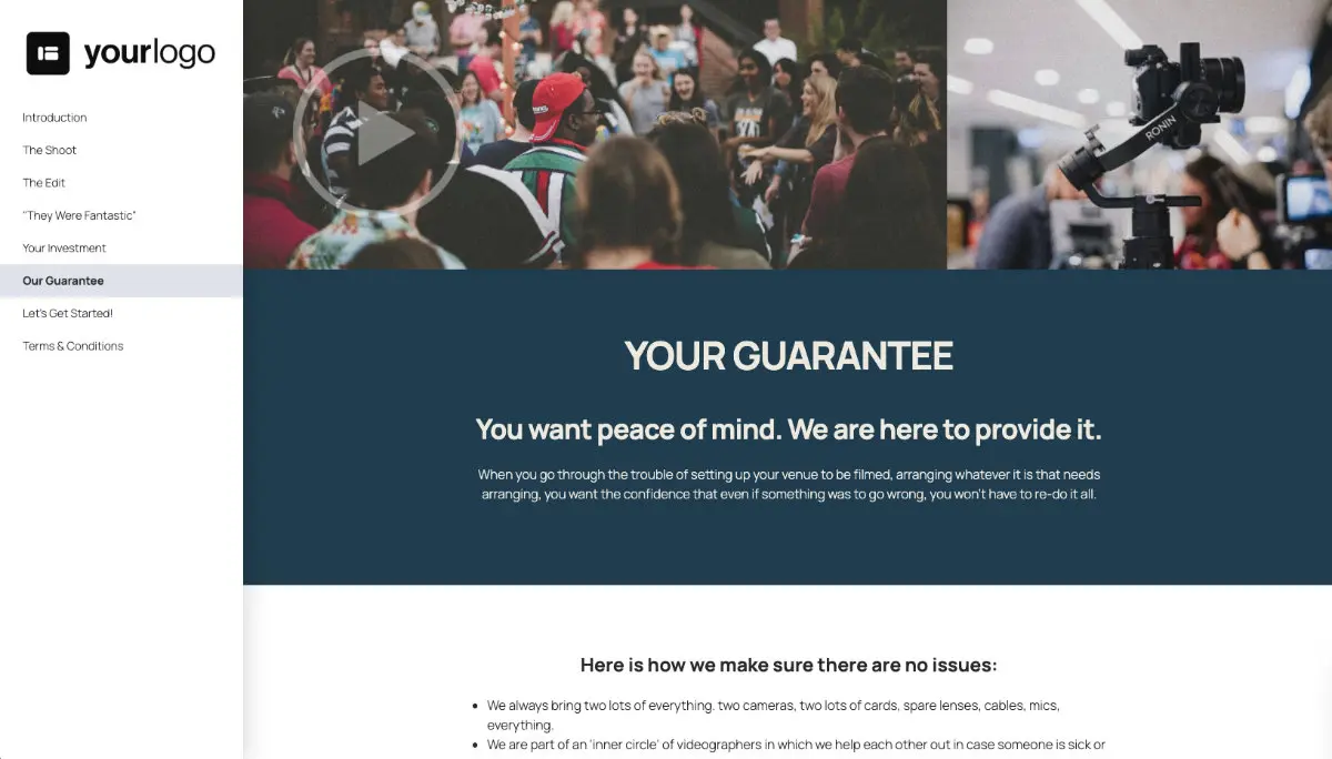 Event Filming Proposal Template Slide 7