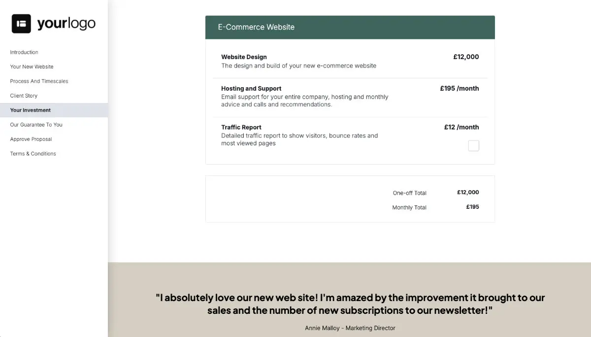 Ecommerce Web Design Proposal Template Slide 6