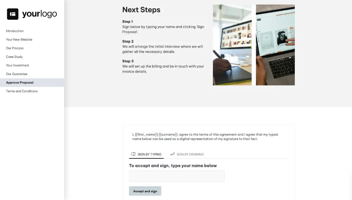 Website Design Proposal Template - The next steps