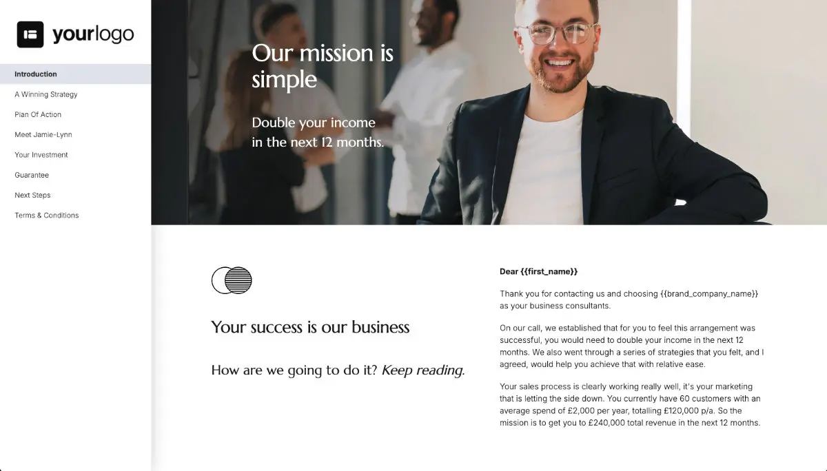 Business Consulting Quote Template Slide 2