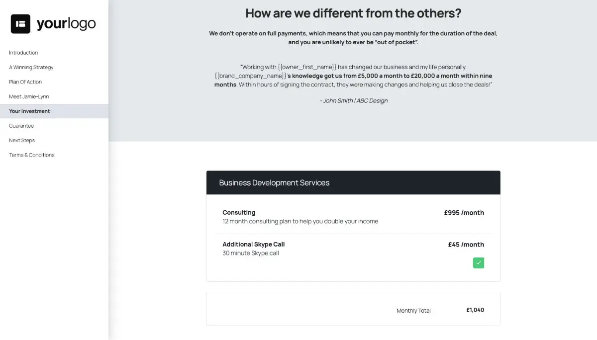 Business Development Quote Template Slide 6