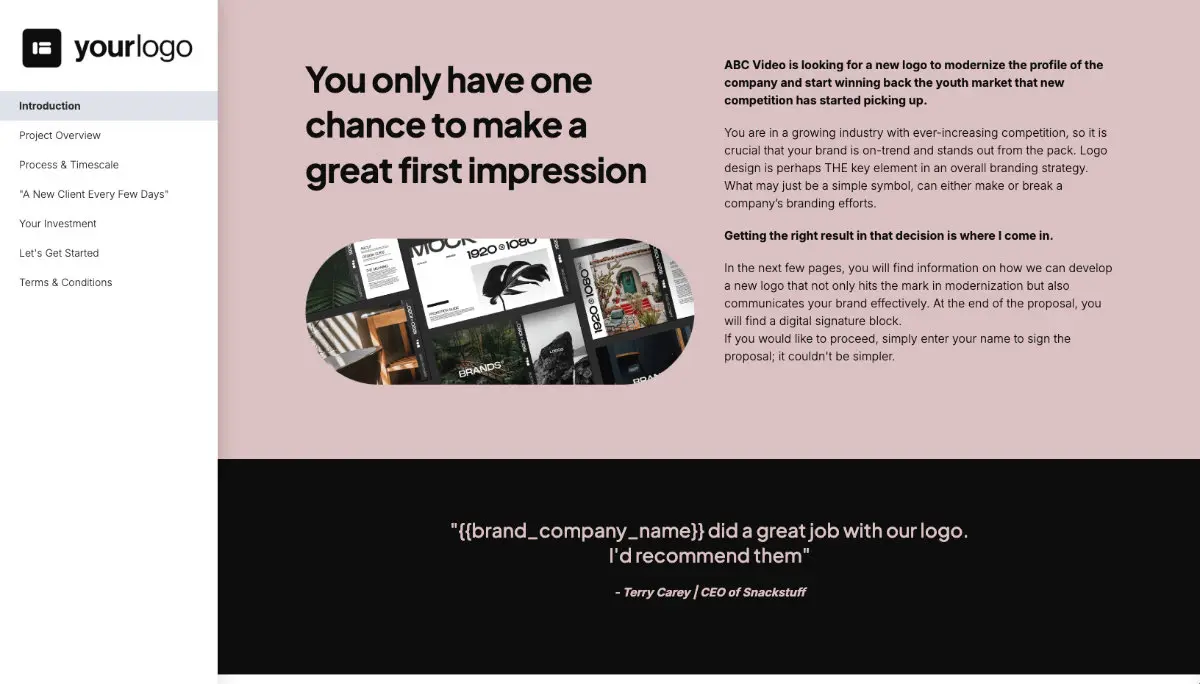 Rebrand Quote Template Slide 2