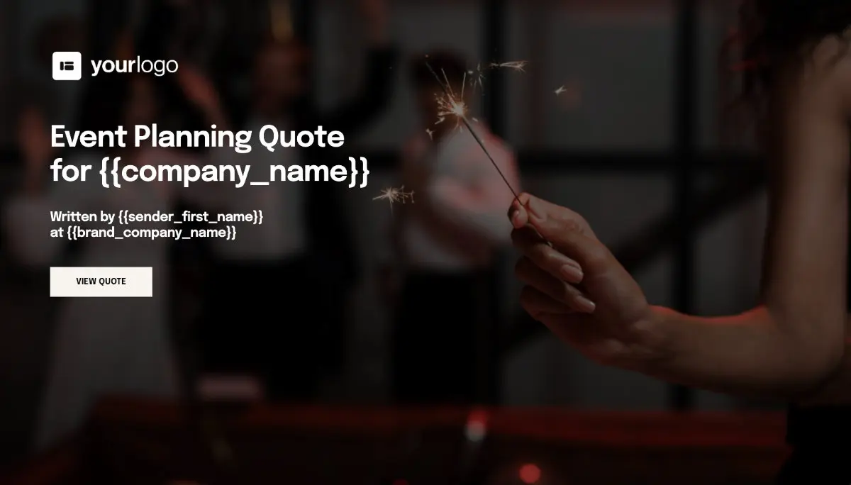Event Planner Quote Template