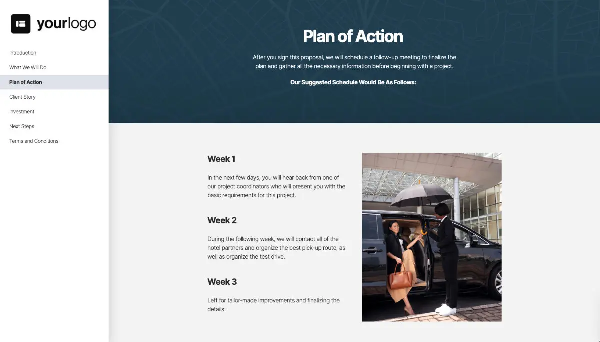 Transportation Quote Template - Processes and Timelines