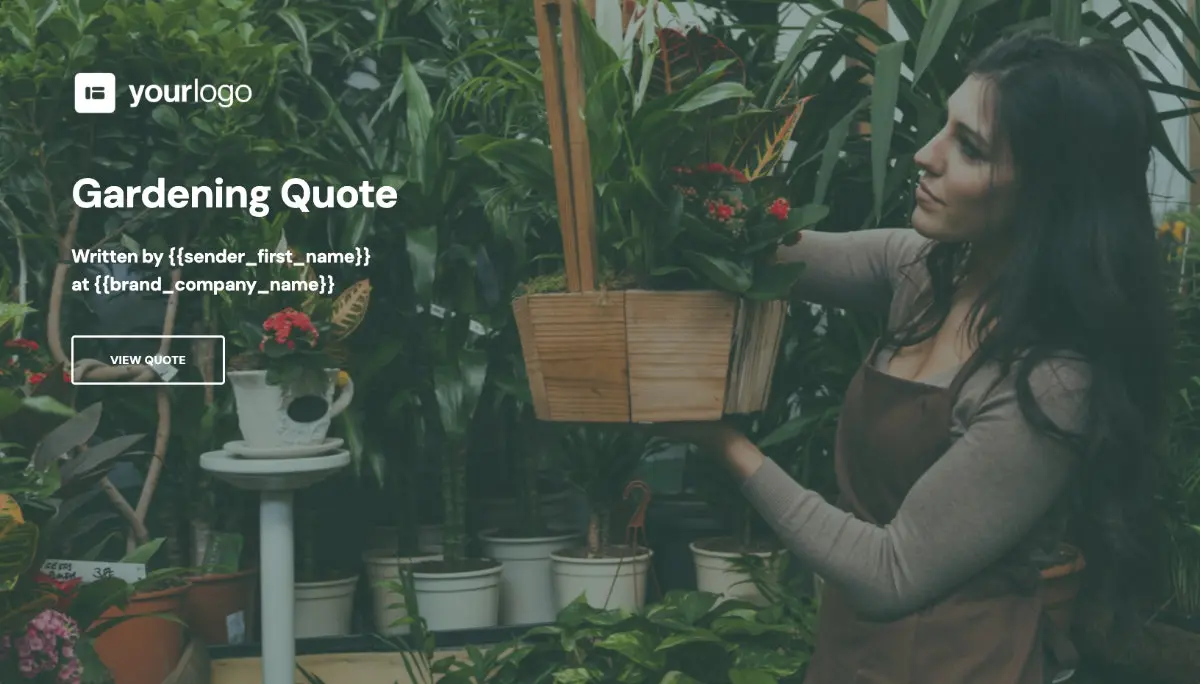 Gardening Quote Template