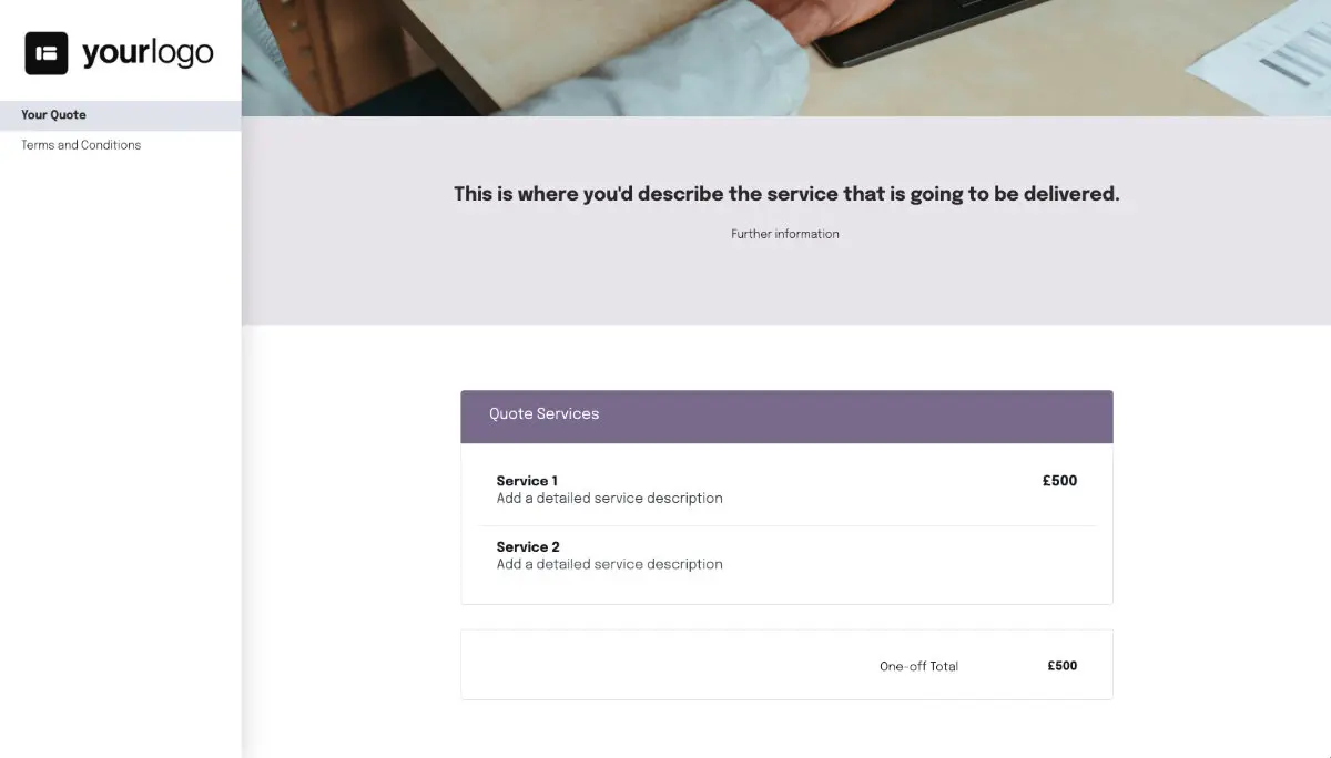 General Quote Template - Pricing