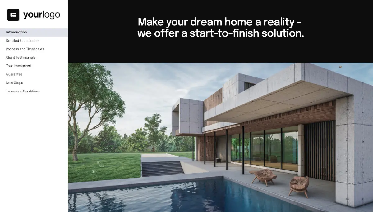 Architecture Quote Template - Pre-Written Intro and Services Section