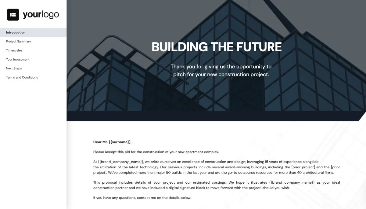 Construction Work Quote Template Slide 2