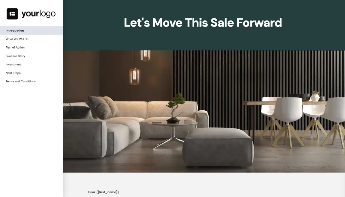 Home Staging Quote Template - Pre-Written Introduction Section