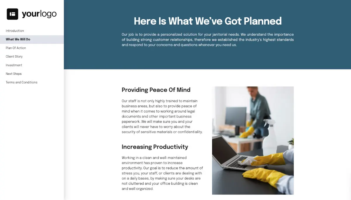 Janitorial Quote Template Slide 3