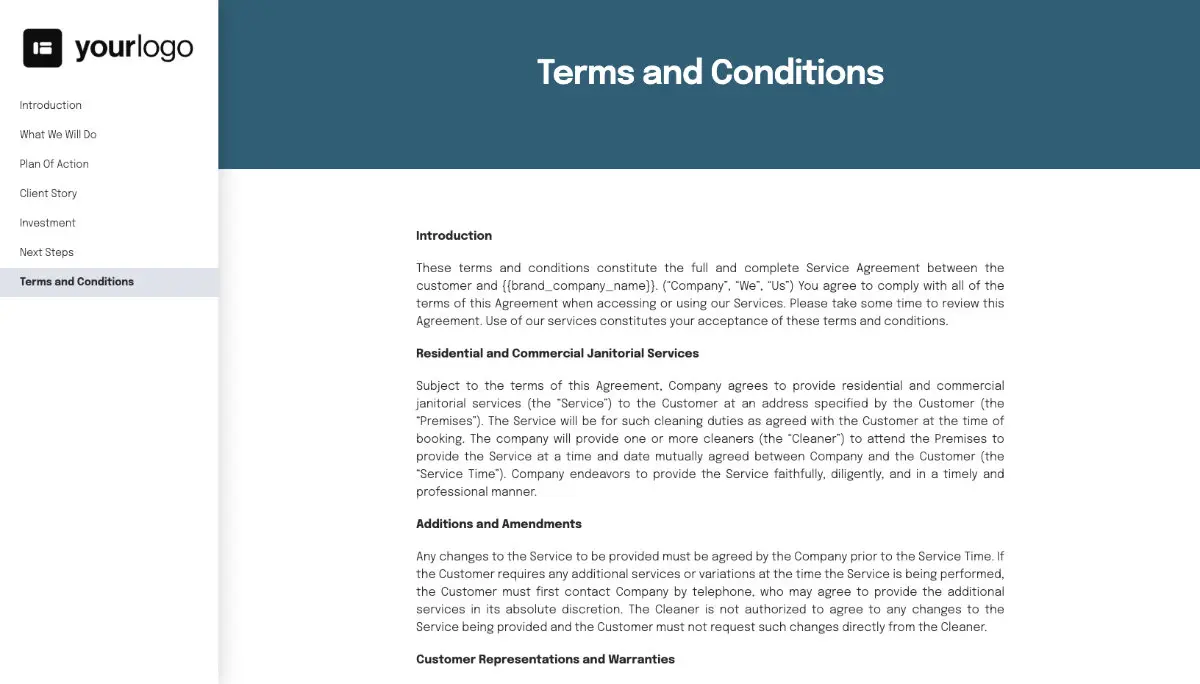 Janitorial Quote Template Slide 8