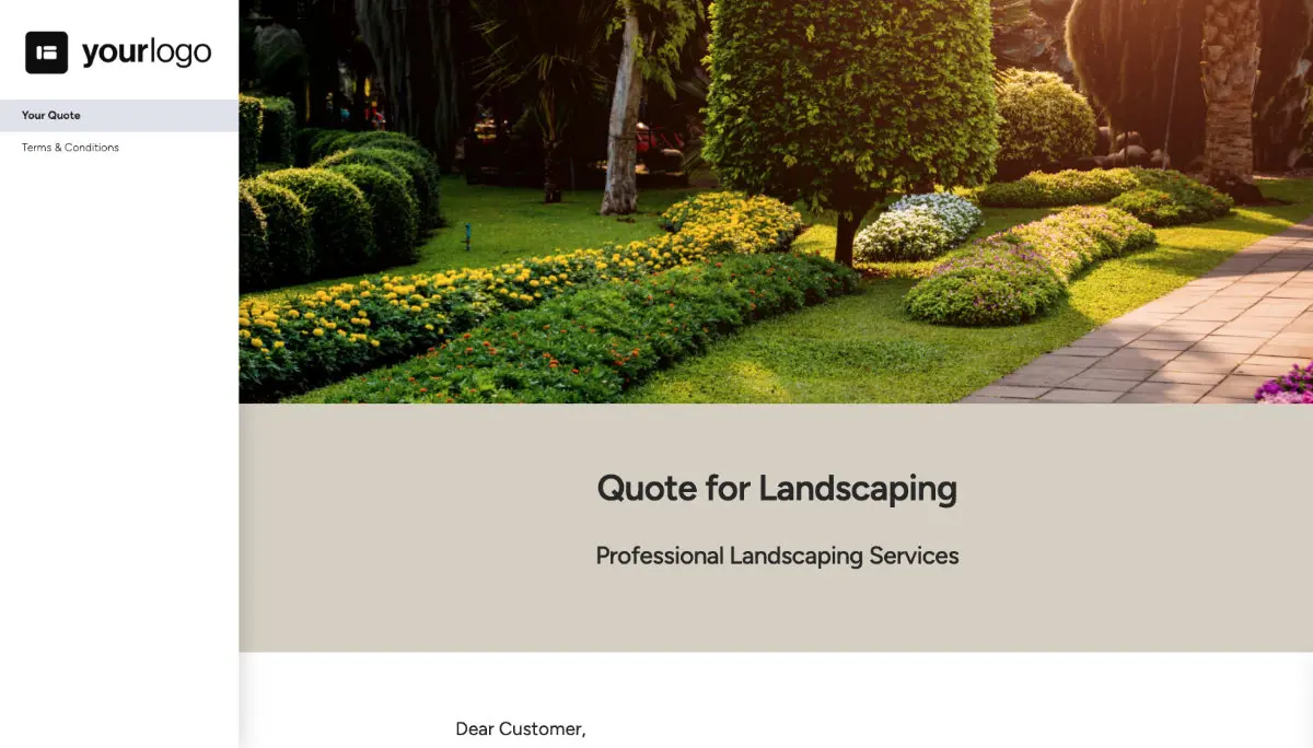 Landscaping Quote Template Slide 2