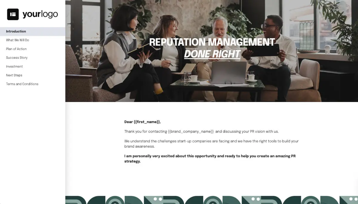 PR Campaign Quote Template - Pre-Written Introduction Section