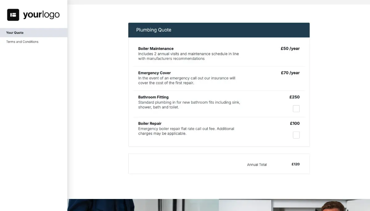 Plumbing Quote Template - Pricing